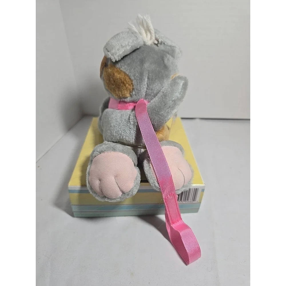 Vintage 1986 Cabbage Patch Kids Pets Gray Spotted Dog Puppy Stuffed Animal Plush